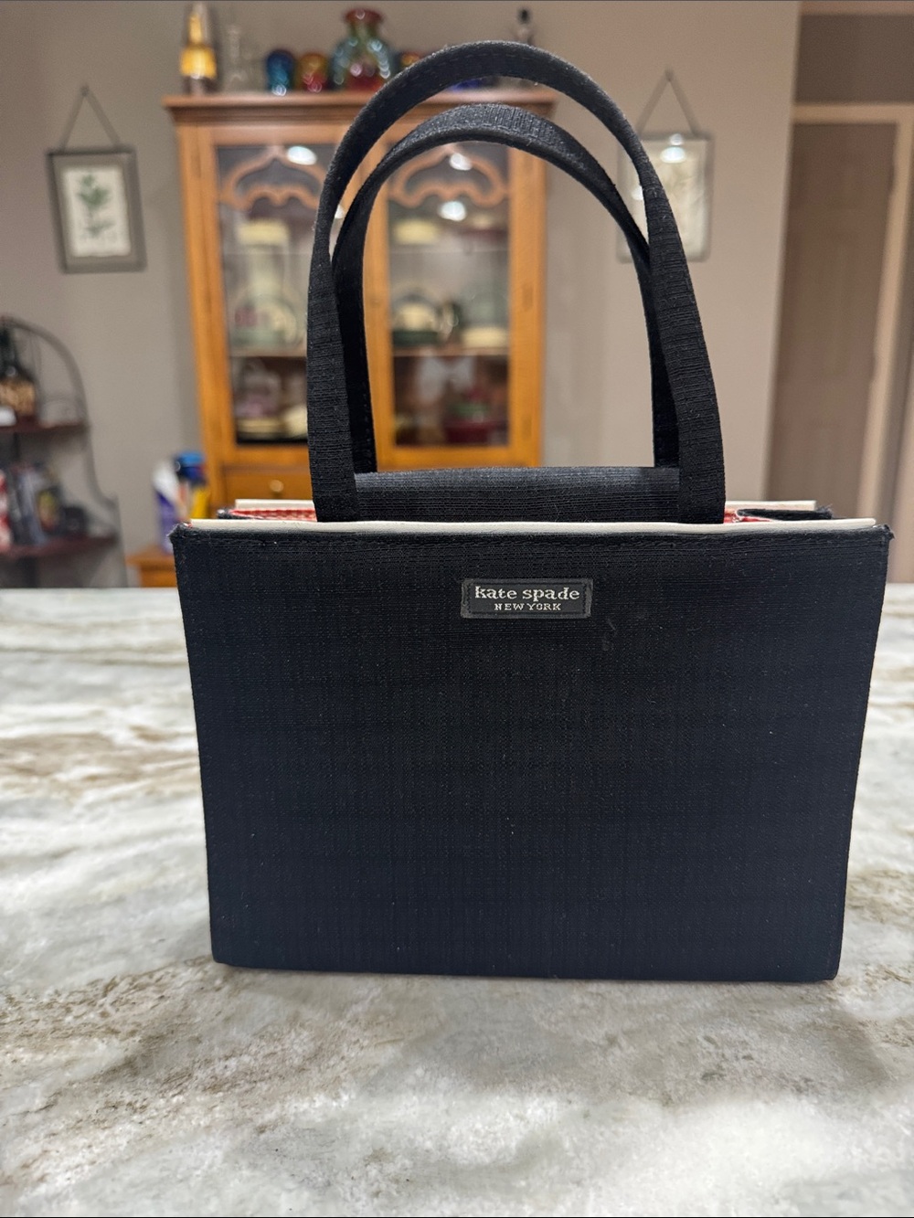 kate spade Black Structured Top-Handle Box Bag